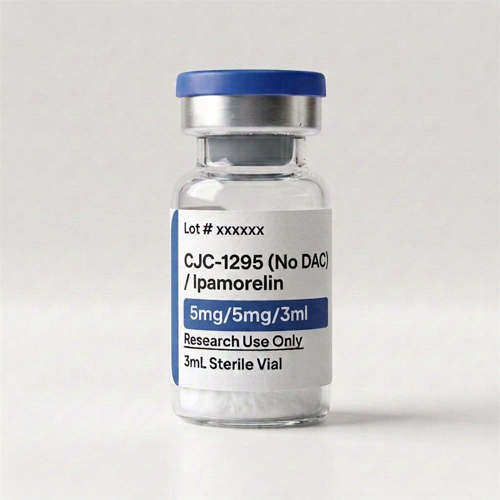 CJC-1295 (No DAC) / Ipamorelin 5mg/5mg research vial photo