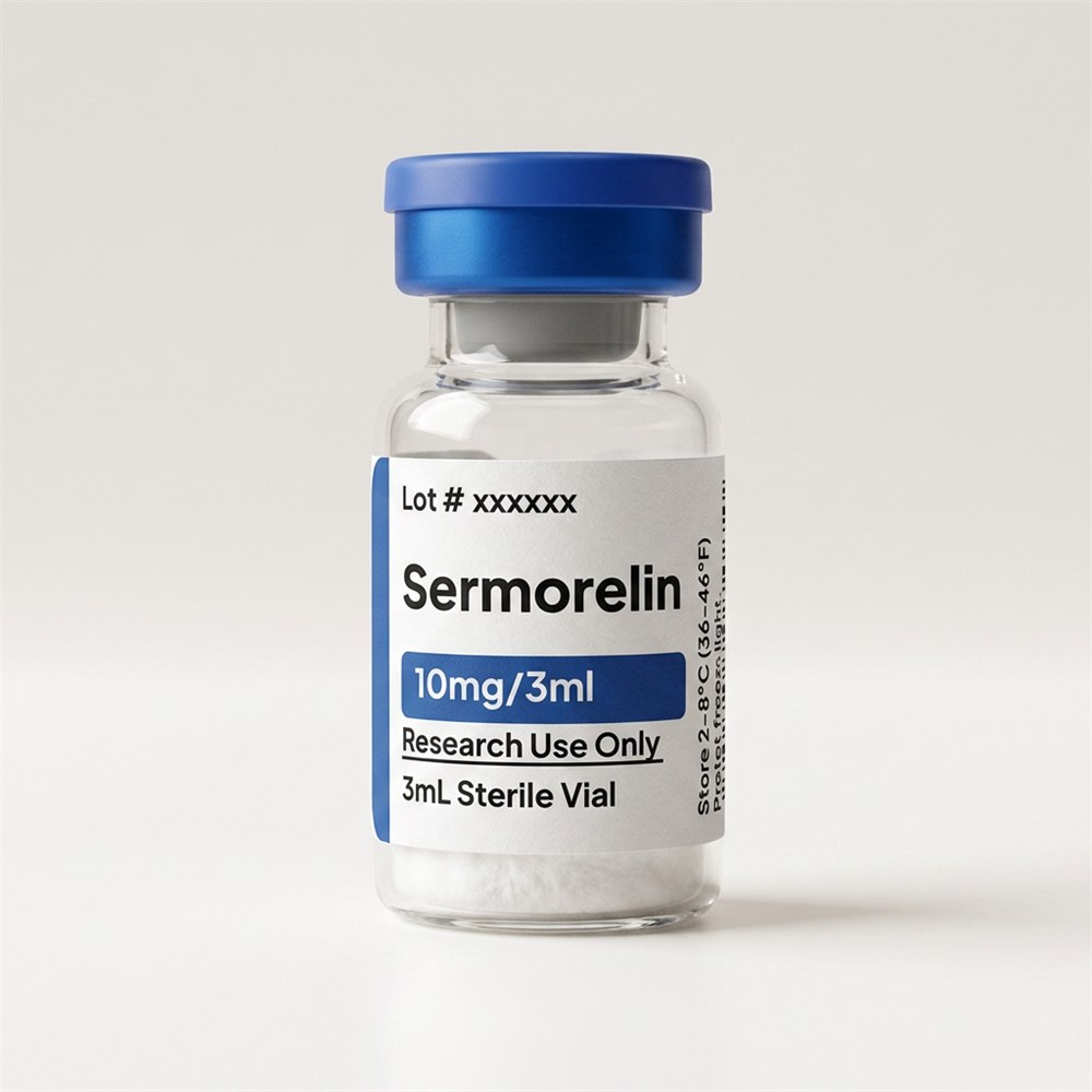 Sermorelin 10mg research vial photo