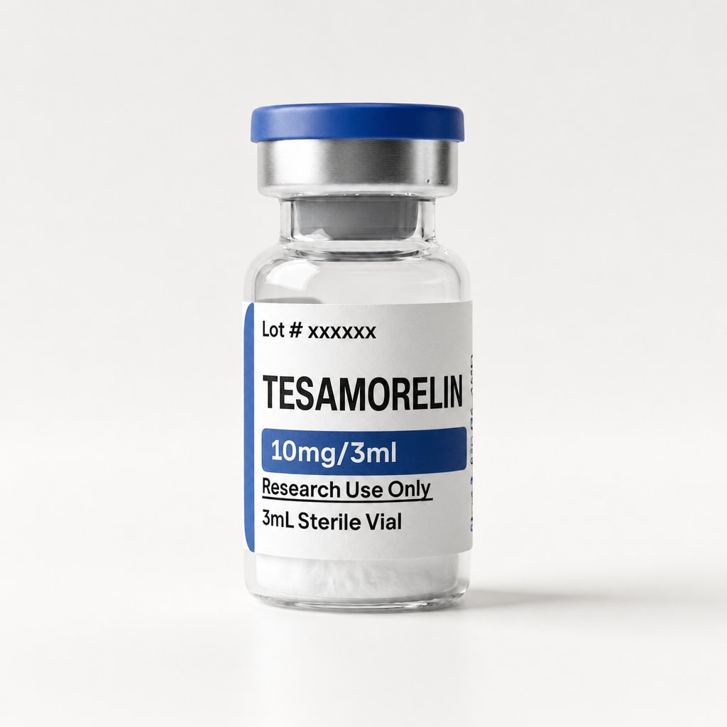 Tesamorelin 10mg research vial photo